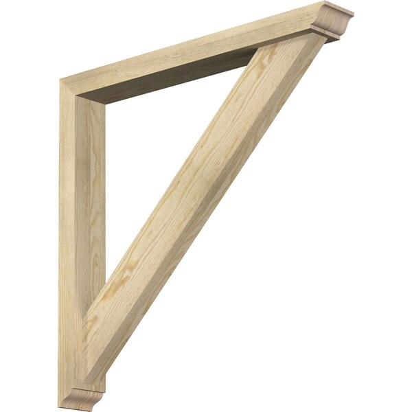 Ekena Millwork Traditional Traditional Rough Sawn Bracket w/ Offset Brace, Douglas Fir, 4"W x 30"D x 30"H BKT0402X30X30TRA01RDF - main